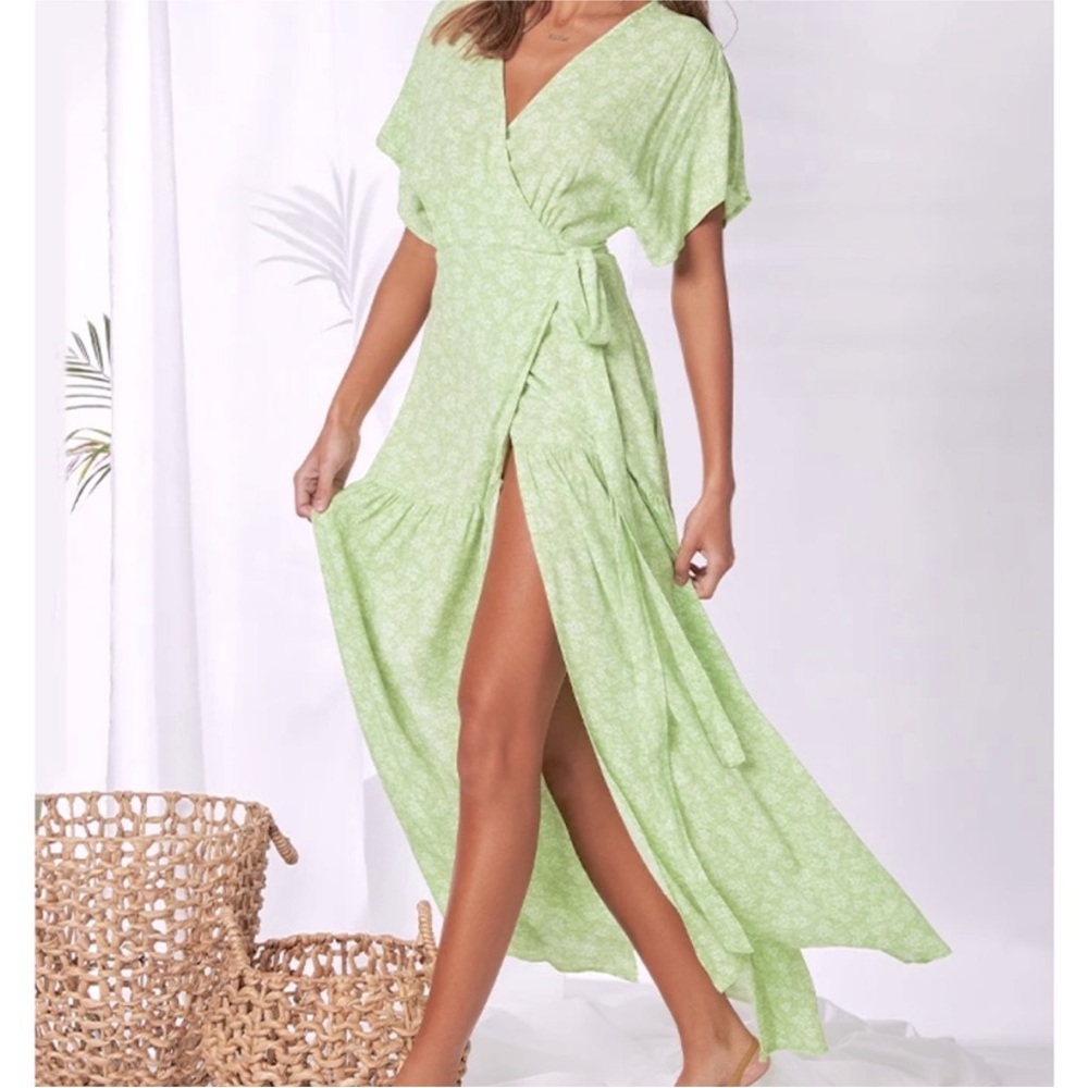 MINKPINK Floral Wrap Maxi Dress